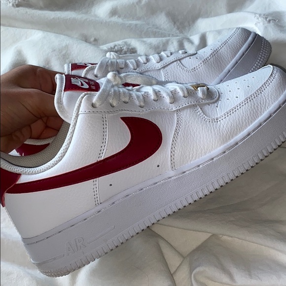 air force ones red swoosh